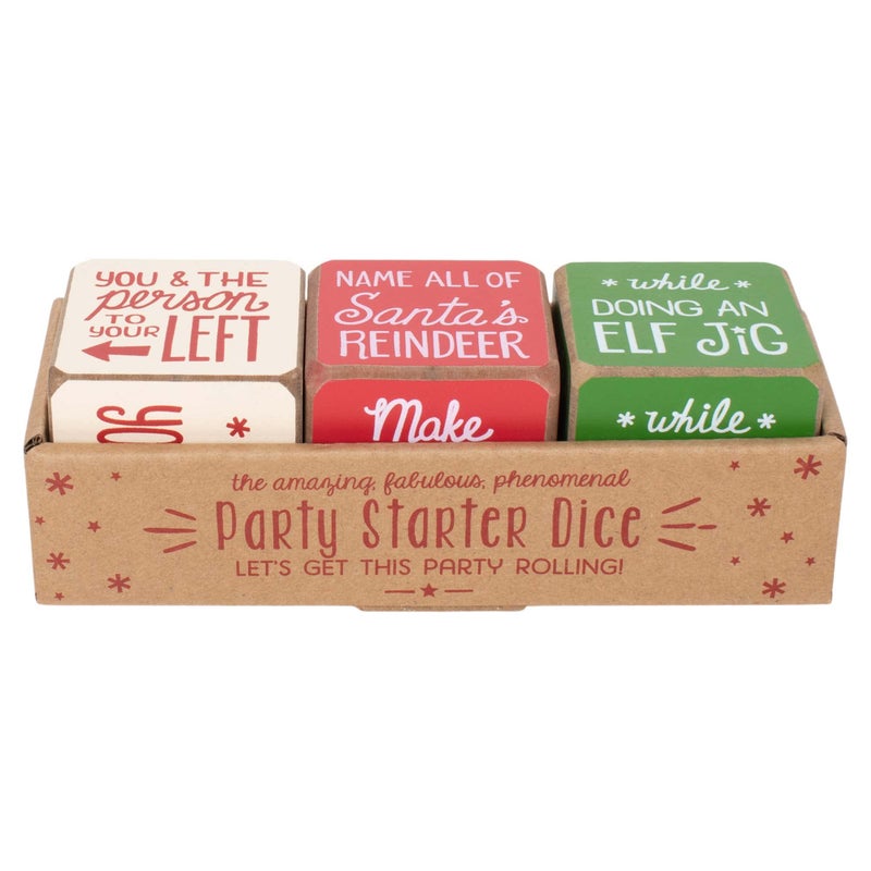 DEMDACO Party Starter Dice Amazing Colorful 2 x 2 MDF Wood Christmas Activity Game - Image 2